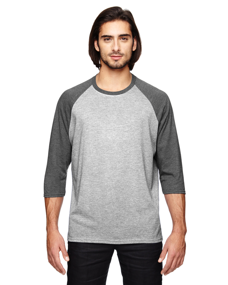 Anvil 6755 Tri-Blend 3/4-Sleeve Raglan Tee Front Fullsize"