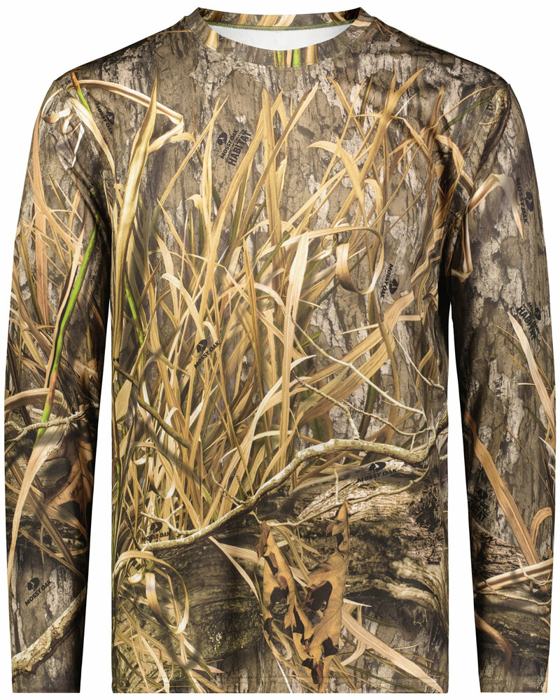 Holloway 222836 Men's Mossy Oak Momentum Long Sleeve T-Shirt Front Fullsize"