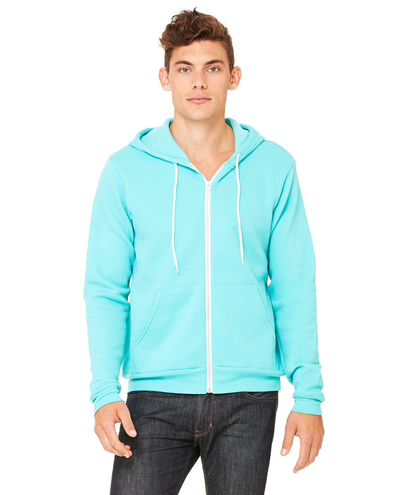 Bella + Canvas 3739 Unisex Sponge Fleece Full-Zip Hooded Sweatshirt Front Fullsize"