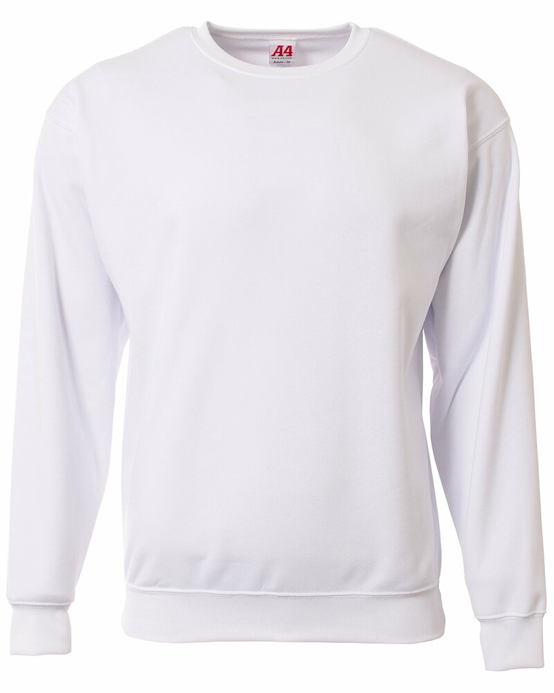A4 N4275 Men's Sprint Tech Fleece Crewneck Sweatshirt Front Fullsize"