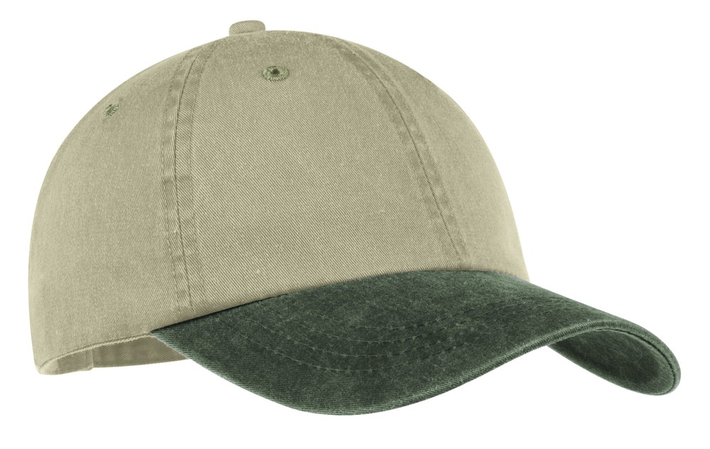 port & company cp83 two-tone pigment-dyed cap Front Fullsize