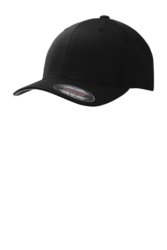 sport-tek stc33 flexfit ® grid texture cap Front Fullsize