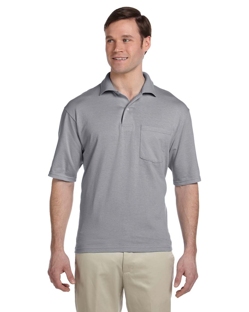 jerzees 436p spotshield ™ 5.6-ounce jersey knit sport shirt with pocket Front Fullsize