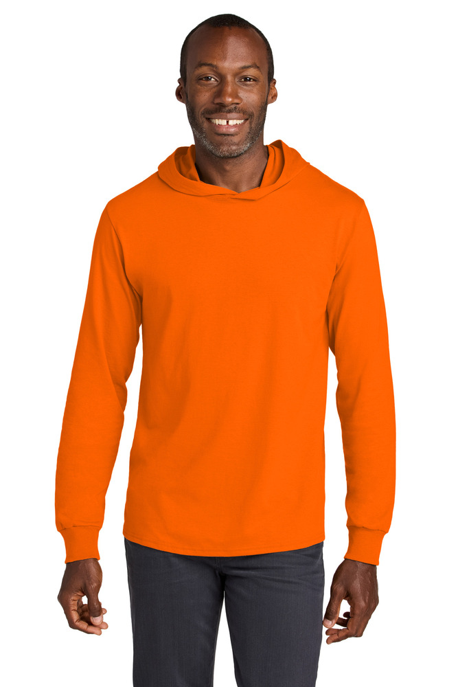 Jerzees 363LH Classics ™ Unisex Cotton Long Sleeve Hooded T-Shirt Front Fullsize"