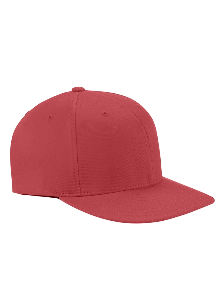 Flexfit 6297F Adult Wooly Twill Pro Baseball On-Field Shape Cap with Flat Bill Front Fullsize"
