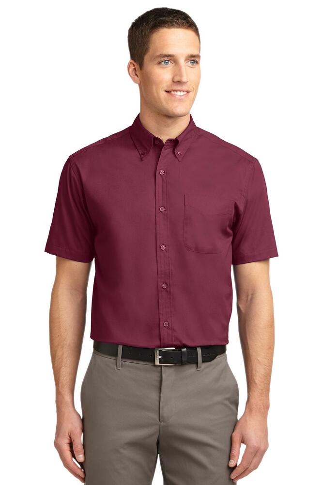 Port Authority TLS508 Tall Short Sleeve Easy Care Shirt Front Fullsize"