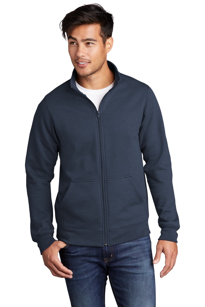 Port & Company PC78FZ Core Fleece Cadet Full-Zip Sweatshirt Front Fullsize"