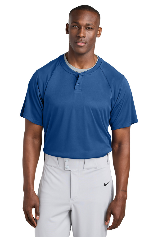 sport-tek st359 posicharge ® competitor ™ 2-button henley Front Fullsize