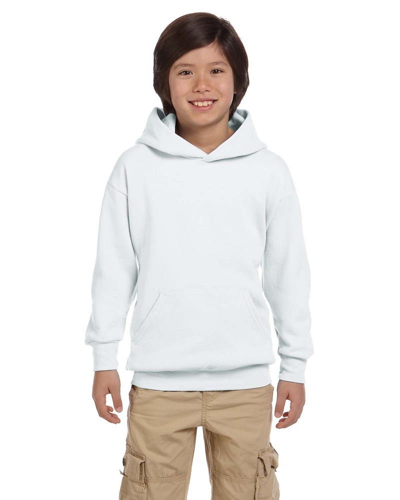 hanes p473 youth ecosmart ® pullover hooded sweatshirt Front Fullsize