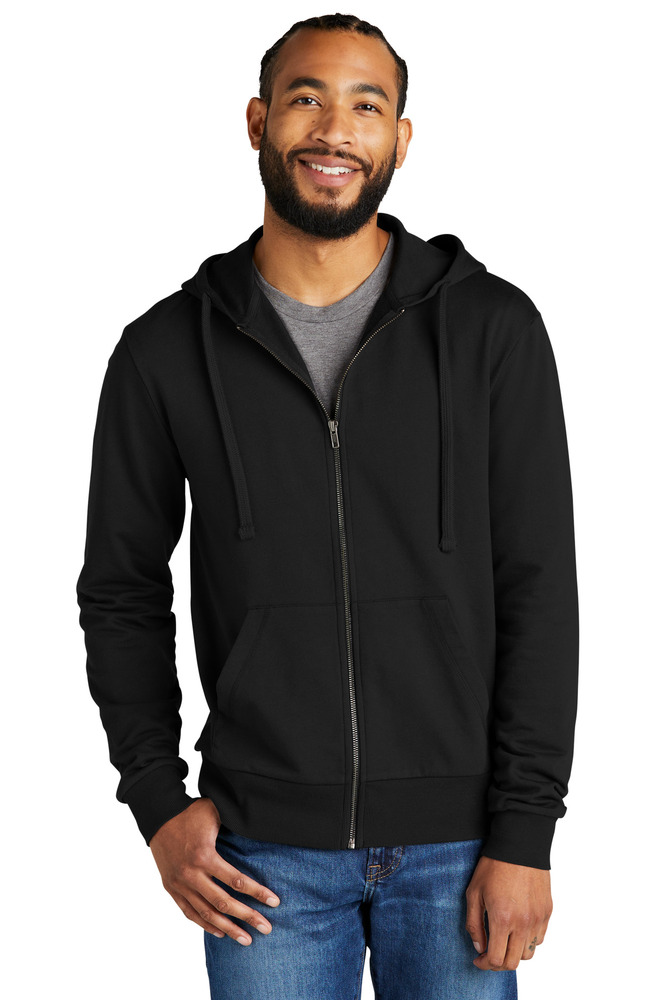 allmade al4002 unisex organic french terry full-zip hoodie Front Fullsize