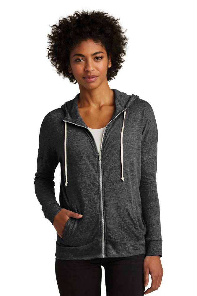alternative 2896e1 women's eco-jersey ™ cool-down zip hoodie Front Fullsize