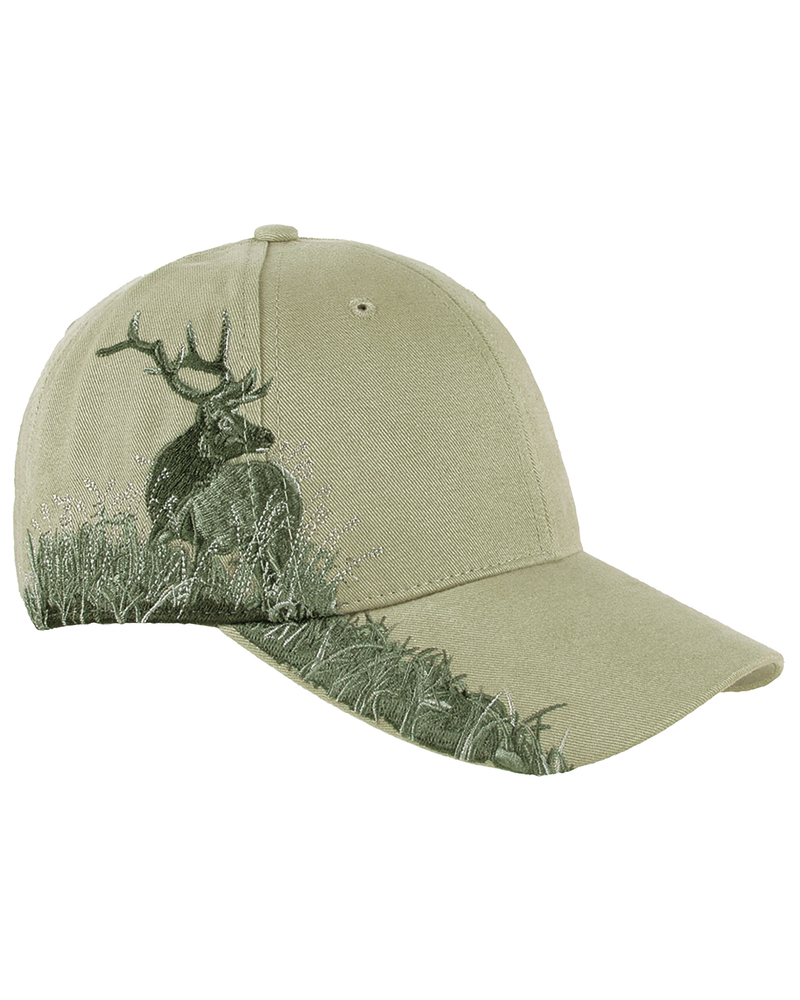 dri duck di3259 brushed cotton twill elk cap Front Fullsize