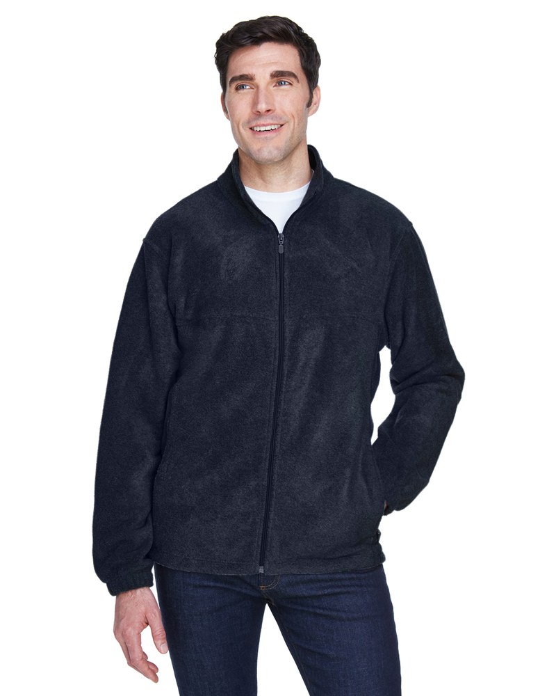Harriton M990T Men's Tall 8 oz. Full-Zip Fleece Front Fullsize"