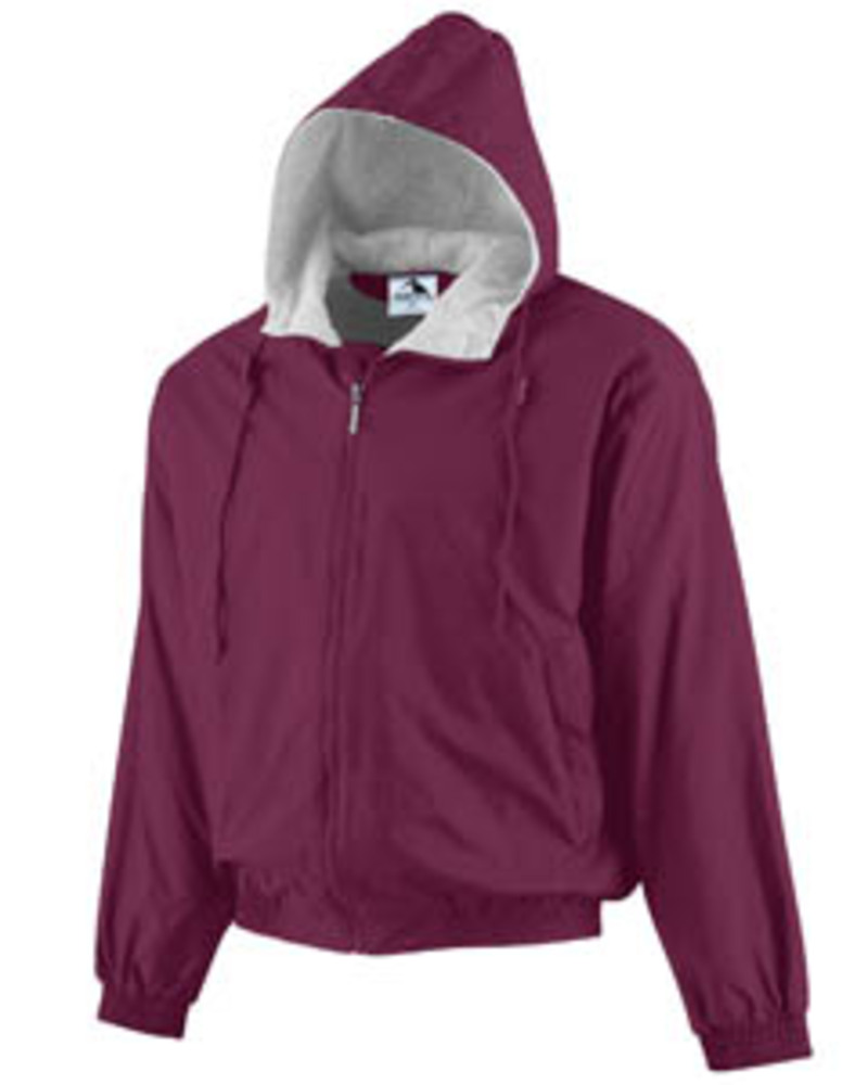 Augusta Sportswear 3280 Hooded Taffeta Jacket/Fleece Lined Front Fullsize"