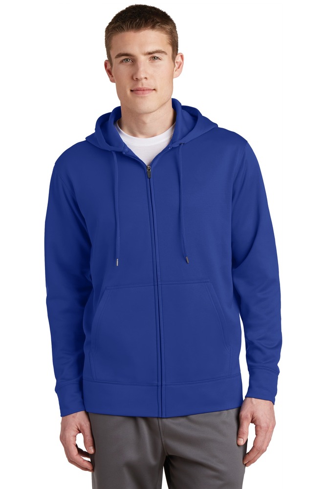 Sport-Tek ST238 Sport-Wick ® Fleece Full-Zip Hooded Jacket Front Fullsize"