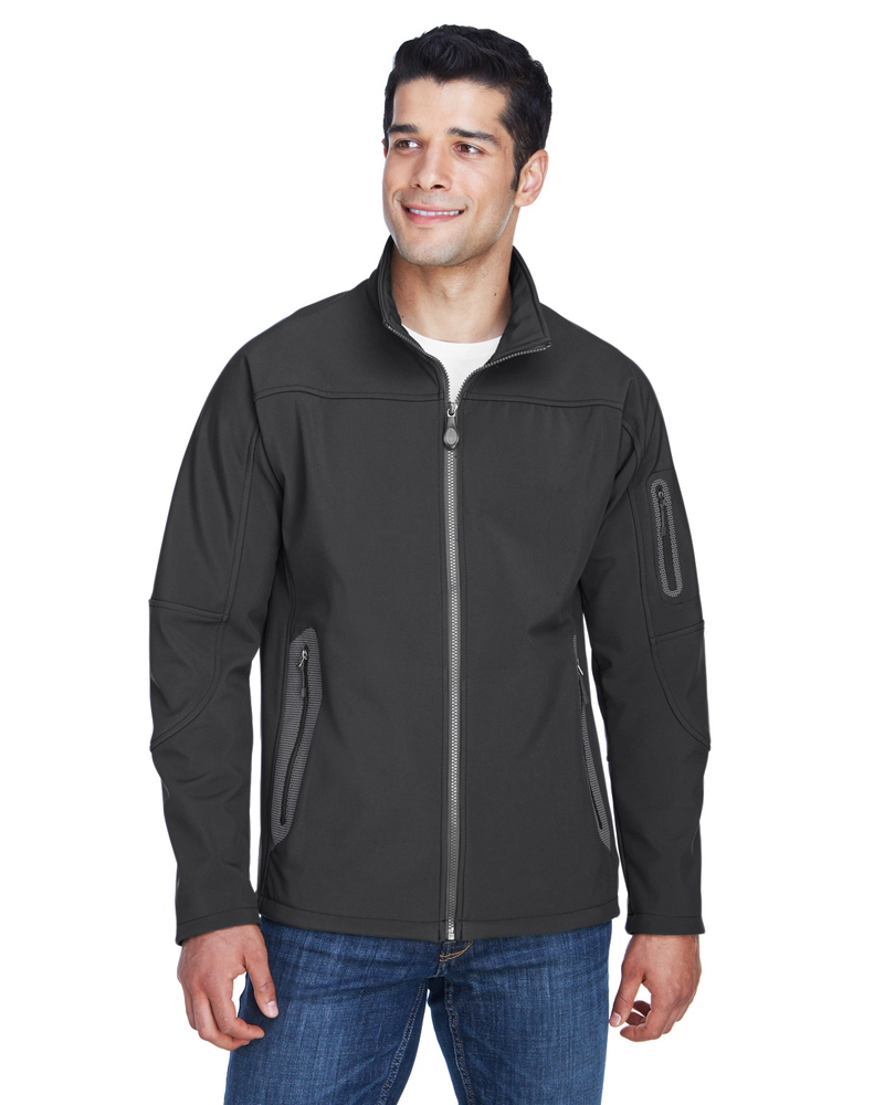 north end 88138 men's three-layer fleece bonded soft shell technical jacket Front Fullsize