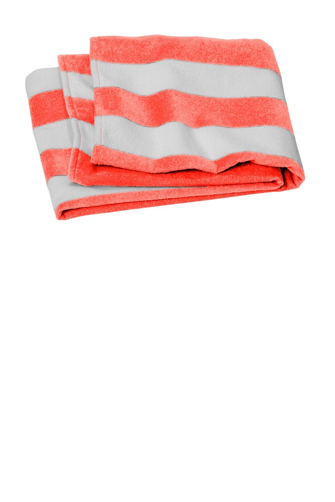 Port Authority PT45 Value Cabana Stripe Beach Towel Front Fullsize"