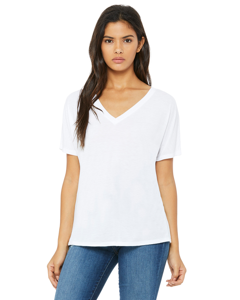 bella + canvas 8815 ladies' slouchy v-neck t-shirt Front Fullsize