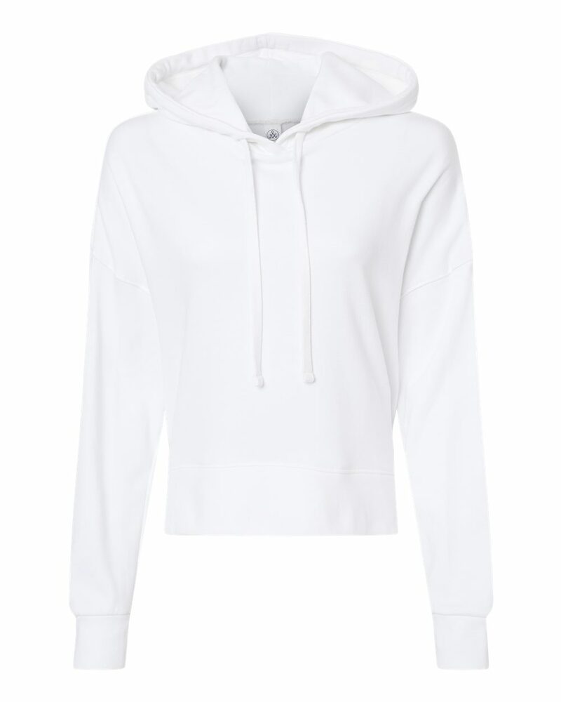 alternative 9906zt women's eco-washed terry hooded sweatshirt Front Fullsize