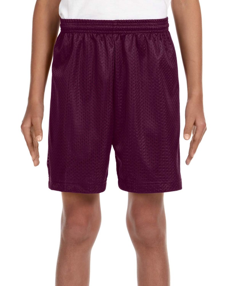 A4 NB5301 Youth Six Inch Inseam Mesh Short Front Fullsize"