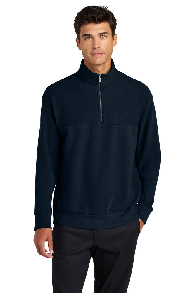Mercer+Mettle MM3040 Linear Texture 1/4-Zip Front Fullsize"