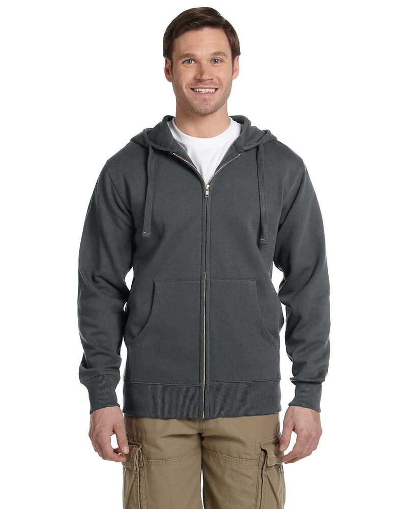 econscious EC5650 Men's Organic/Recycled Full-Zip Hooded Sweatshirt Front Fullsize"