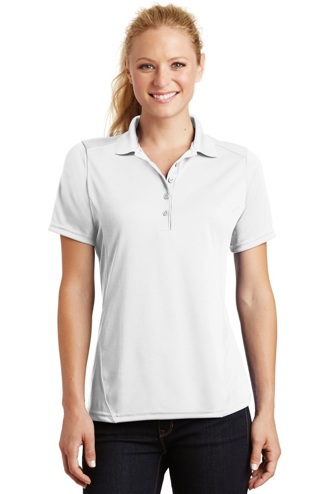 sport-tek l475 ladies dry zone ® raglan accent polo Front Fullsize