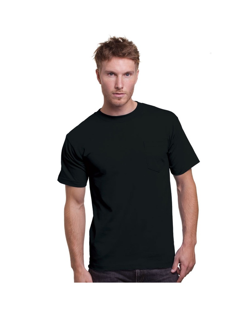 Bayside BA3015 Adult 6.1 oz., Cotton Pocket T-Shirt Front Fullsize"