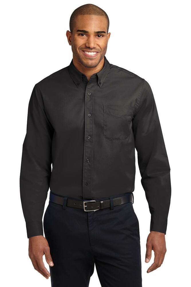 port authority tls608 tall long sleeve easy care shirt Front Fullsize