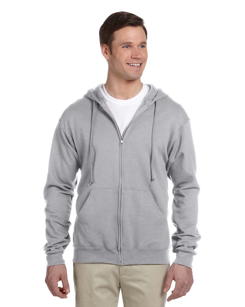 Jerzees 993 Adult 8 oz. NuBlend® Fleece Full-Zip Hooded Sweatshirt Front Fullsize"