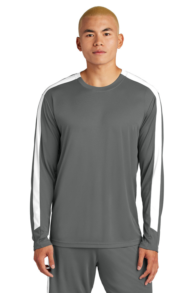 sport-tek st100ls competitor ™ united long sleeve crew Front Fullsize