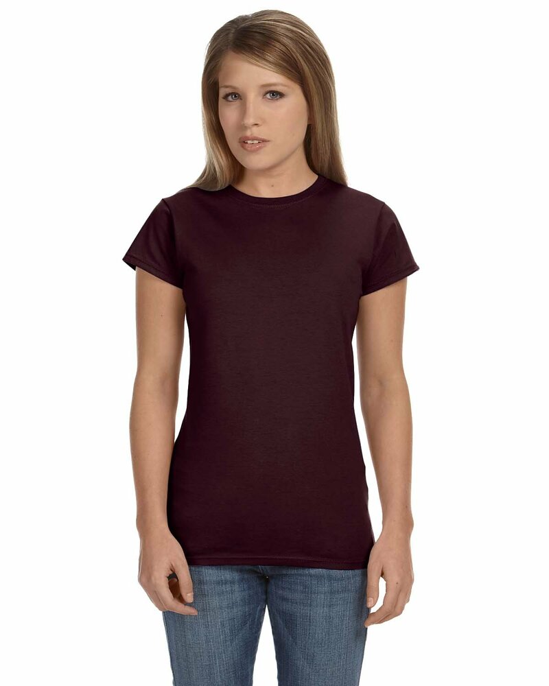 Gildan Ladies Soft Style T-Shirt - 100% Cotton, Short Sleeve, Black, Large