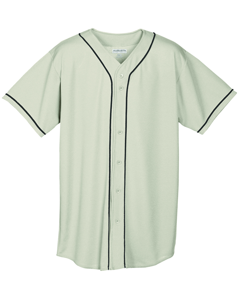 augusta sportswear 593 wicking mesh braided trim  baseball jersey Front Fullsize