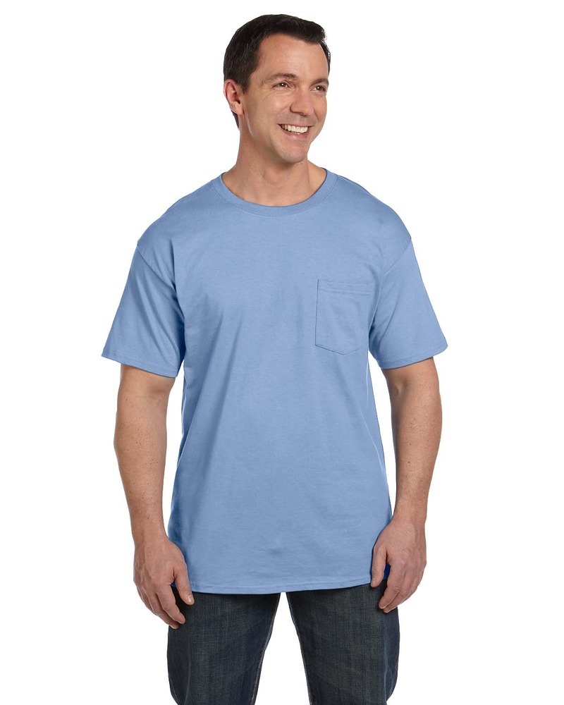 Hanes 5190P Adult Beefy-T® with Pocket Front Fullsize"