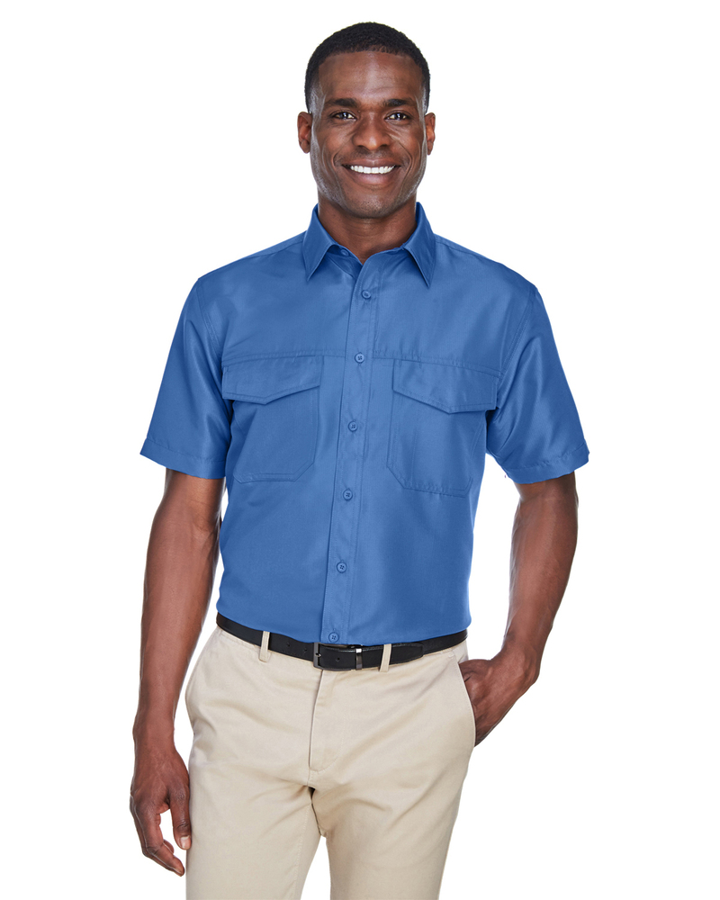 Harriton M580 Men's Key West Short-Sleeve Performance Staff Shirt Front Fullsize"