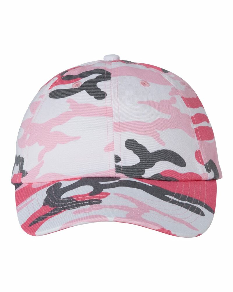 valucap vc300a adult bio-washed classic dad’s cap Front Fullsize
