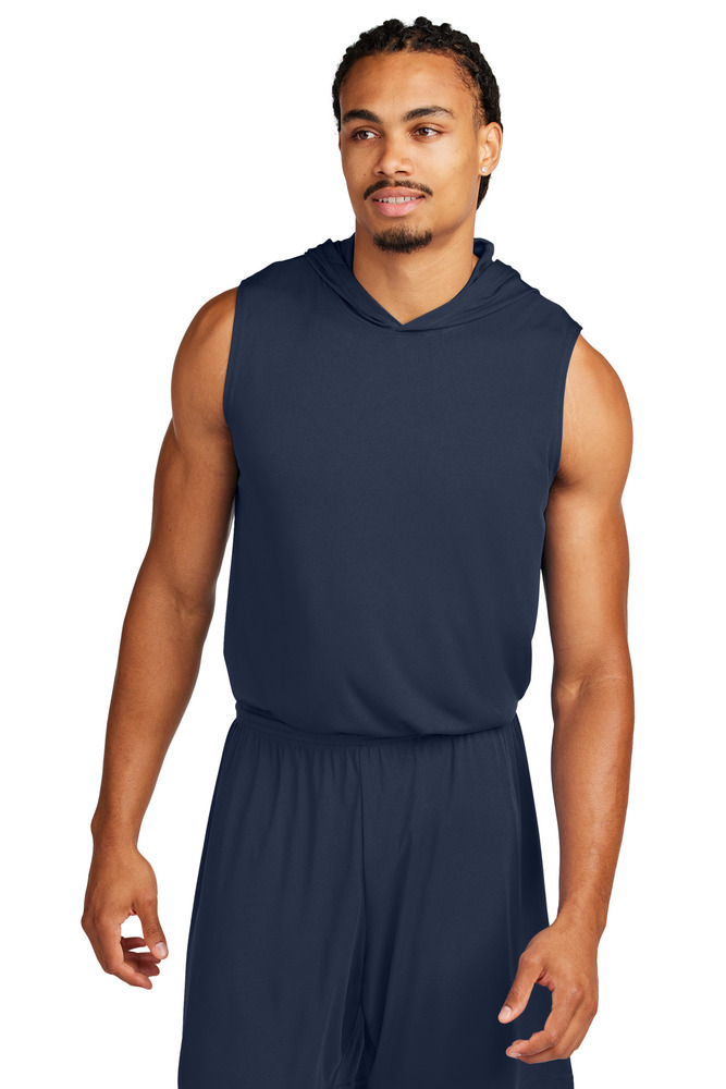 sport-tek st352h competitor ™ sleeveless hoodie Front Fullsize