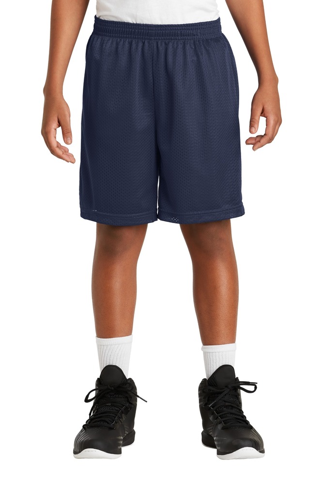 sport-tek yst510 youth posicharge ® classic mesh short Front Fullsize