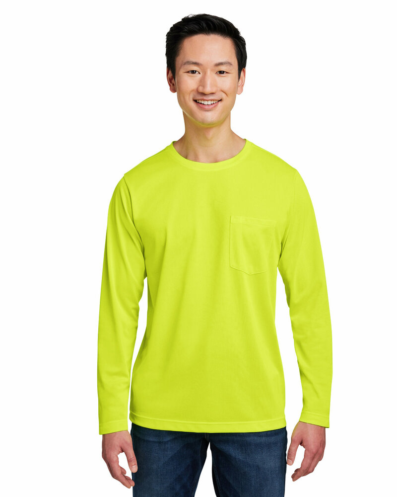 Harriton M118L Unisex Charge Snag and Soil Protect Long-Sleeve T-Shirt Front Fullsize"