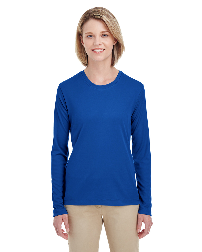 ultraclub 8622w ladies' cool & dry performance long-sleeve top Front Fullsize