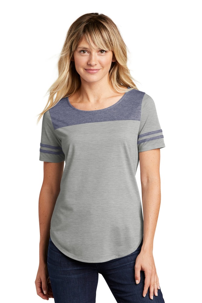 Sport-Tek LST403 Ladies PosiCharge ® Tri-Blend Wicking Fan Tee Front Fullsize"