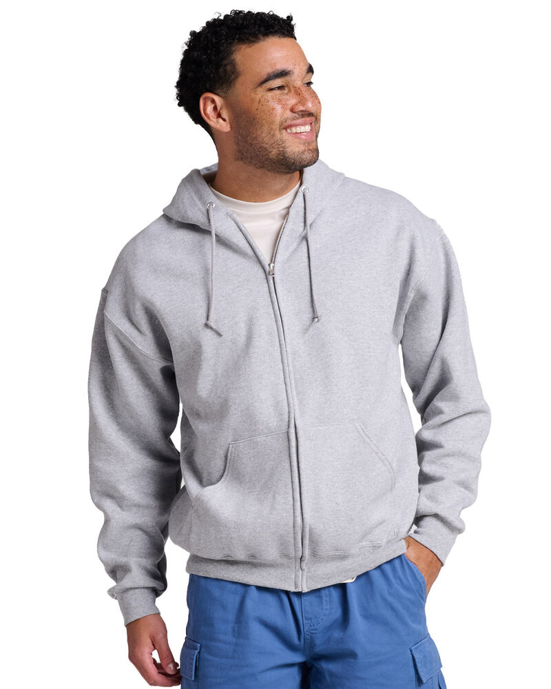Jerzees Z12MR Unisex Rugged™ Full-Zip Hooded Sweatshirt Front Fullsize"