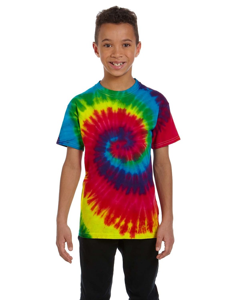 tie-dye cd100y youth 5.4 oz. 100% cotton t-shirt Front Fullsize