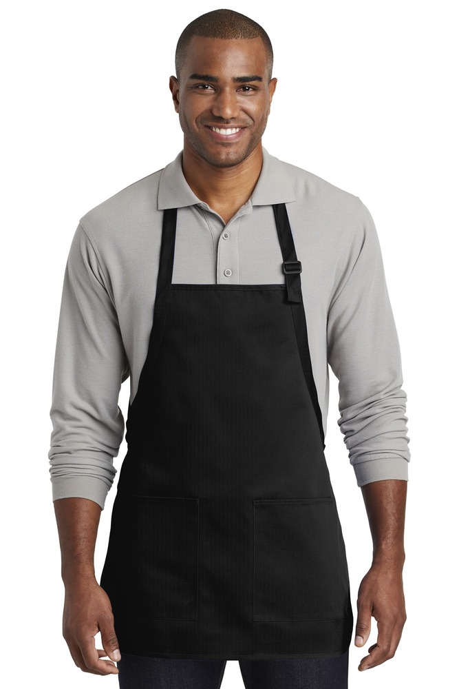 port authority a601 medium-length two-pocket bib apron Front Fullsize