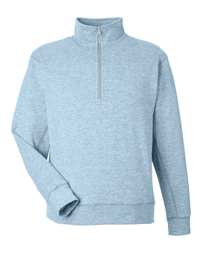 j america 8741ja unisex electric fleece quarter-zip Front Fullsize