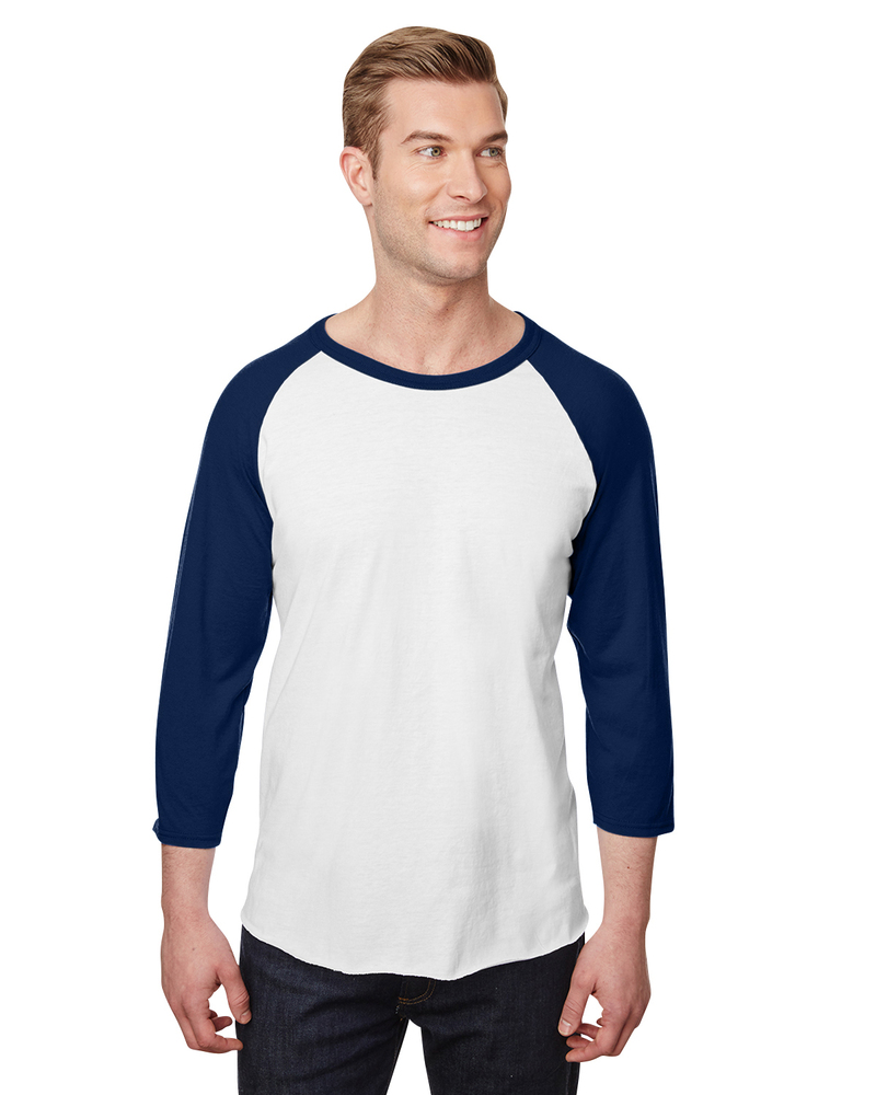 jerzees 560rr unisex premium blend ring-spun 3/4 sleeve raglan t-shirt Front Fullsize