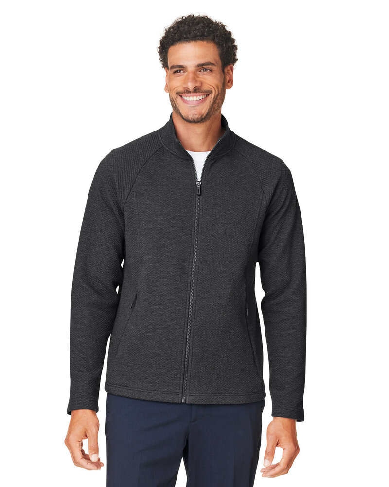 north end ne727 men's spirit textured full-zip Front Fullsize