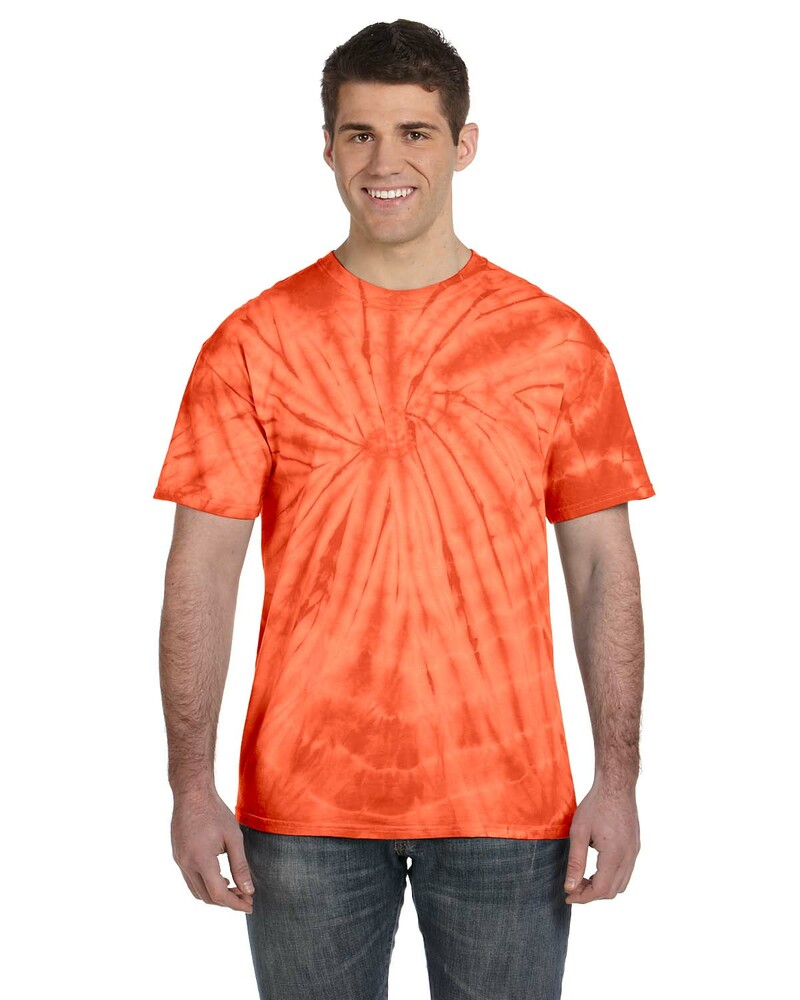 Tie-Dye CD101 Adult 5.4 oz. 100% Cotton Spider T-Shirt Front Fullsize"
