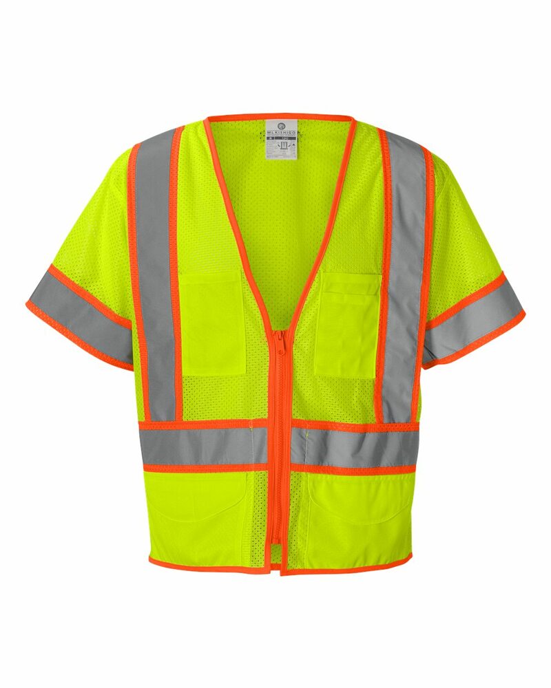 kishigo 1242-1243 ultra-cool™ six-pocket mesh surveyor’s vest Front Fullsize