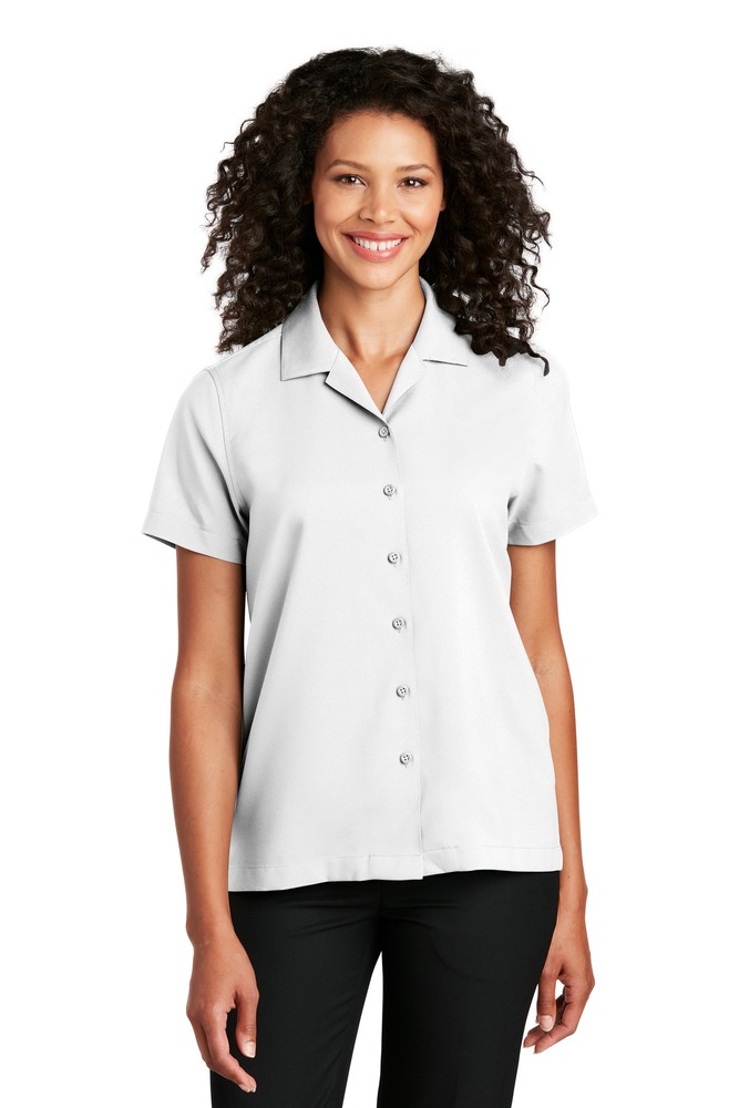 Port Authority LW400 Ladies Short Sleeve Performance Staff Shirt Front Fullsize"